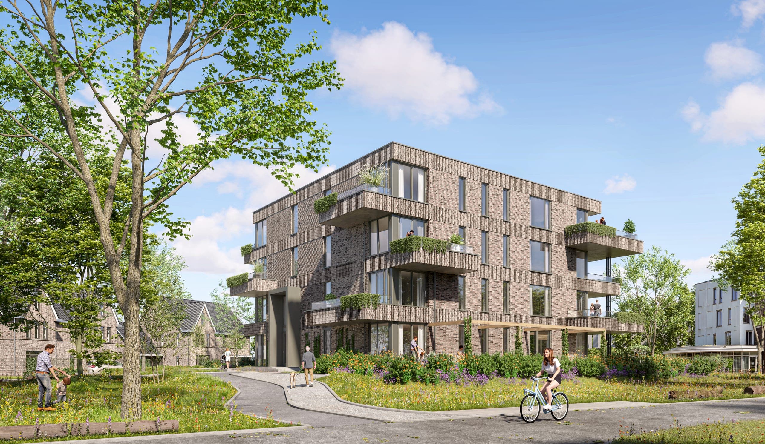 Het complex vanaf de westzijde