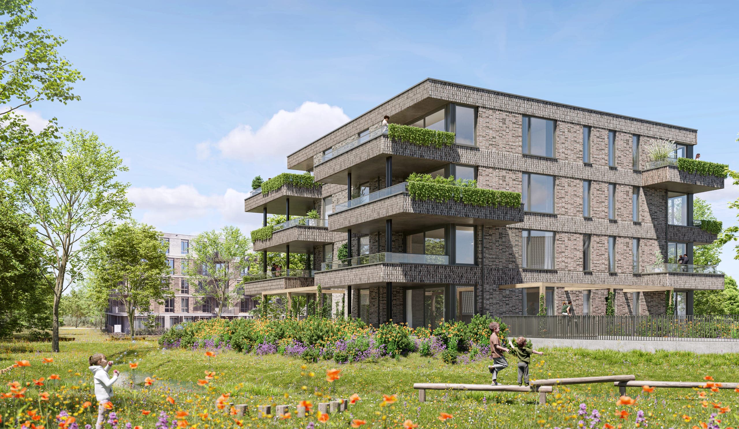 Het complex vanaf de oostzijde